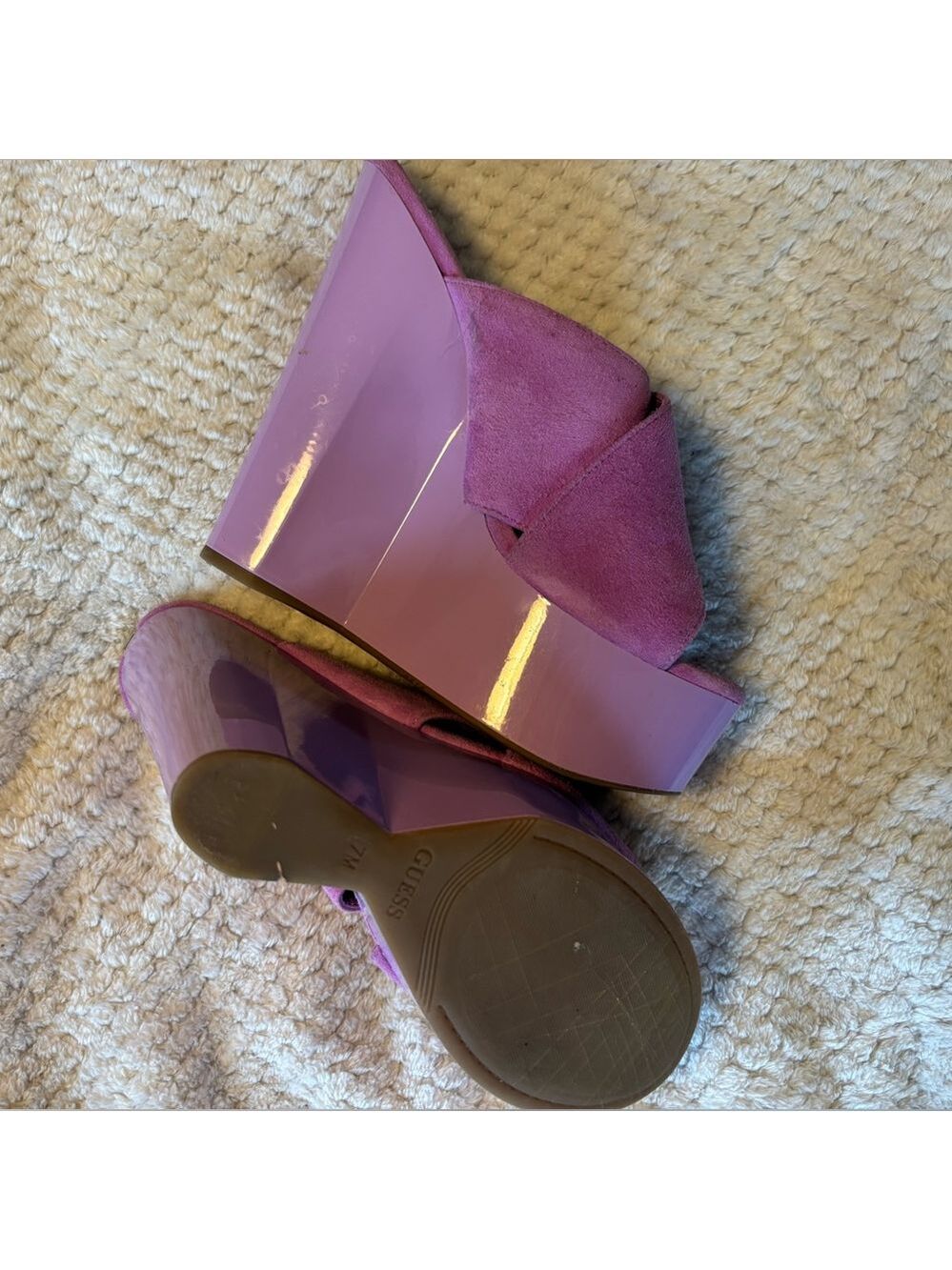 Guess Purple Wedge Sandals - Picture 7 of 7